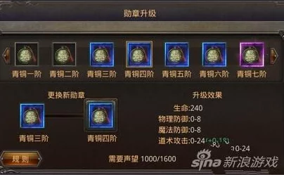热血传奇手机版：金色勋章白银九阶获取与属性详解攻略